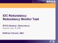 IOC Redundancy: Redundancy Monitor Task PowerPoint PPT Presentation