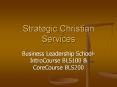 Strategic Christian Services PowerPoint PPT Presentation