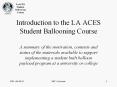 Introduction to the LA ACES Student Ballooning Course PowerPoint PPT Presentation