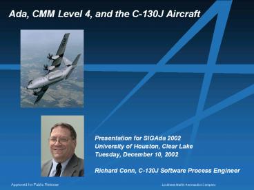 Ada, CMM Level 4, and the C130J Aircraft
