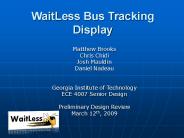 WaitLess Campus Bus Tracking Display