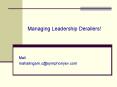 Managing Leadership Derailers! PowerPoint PPT Presentation