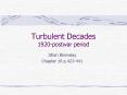 Turbulent Decades 1920postwar period PowerPoint PPT Presentation