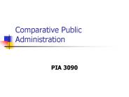Comparative Public Administration