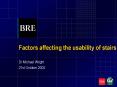 Factors affecting the usability of stairs PowerPoint PPT Presentation