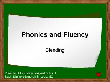 Phonics and Fluency