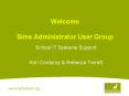 Welcome Sims Administrator User Group PowerPoint PPT Presentation
