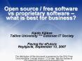 Open source / free software vs proprietary software  PowerPoint PPT Presentation