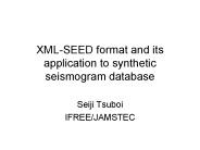 XML-SEED format and its application to synthetic seismogram database