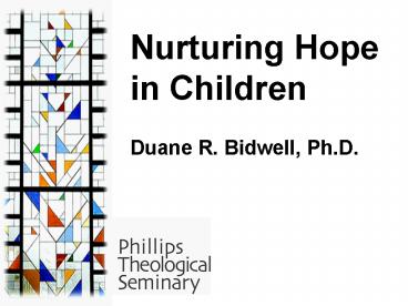 Nurturing Hope in Children