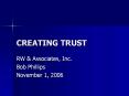 CREATING TRUST PowerPoint PPT Presentation
