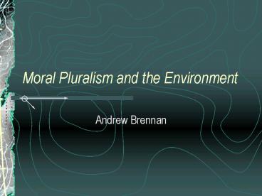 Moral Pluralism and the Environment