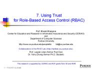 7. Using Trust for Role-Based Access Control (RBAC)