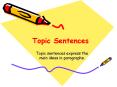 Topic sentences express the PowerPoint PPT Presentation