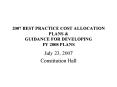 2007 BEST PRACTICE COST ALLOCATION PLANS PowerPoint PPT Presentation