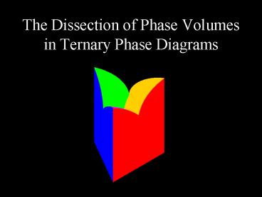 The Dissection of Phase Volumes in Ternary Phase Diagrams
