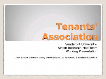 Tenants' Association