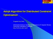 Adopt Algorithm for Distributed Constraint Optimization