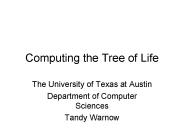 Computing the Tree of Life