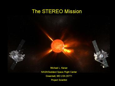 The STEREO Mission