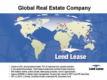 Lend Lease Real Estate Investments