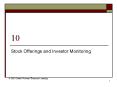 Stock Offerings and Investor Monitoring PowerPoint PPT Presentation