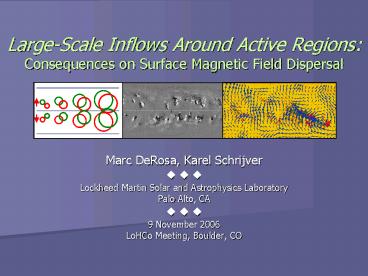 LargeScale Inflows Around Active Regions: Consequences on Surface Magnetic Field Dispersal