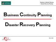 Business Continuity Planning