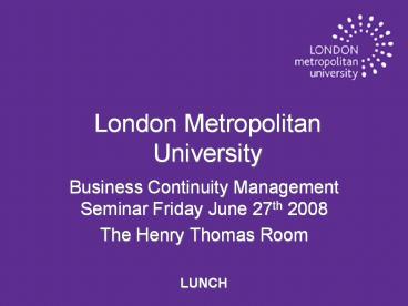 London Metropolitan University