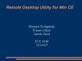 Remote Desktop Utility for Win CE PowerPoint PPT Presentation