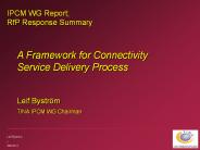 IPCM WG Report; RfP Response Summary