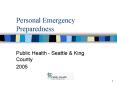 Personal Emergency Preparedness PowerPoint PPT Presentation