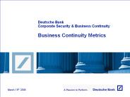 Deutsche Bank Corporate Security