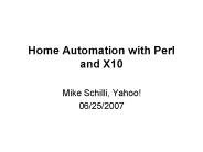 Home Automation with Perl and X10
