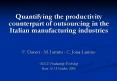 Quantifying the productivity counterpart of outsourcing in the Italian manufacturing industries PowerPoint PPT Presentation