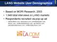 LANG Website User Demographics PowerPoint PPT Presentation