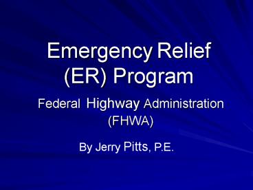 Federal Highway Administration FHWA