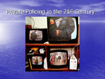 Private Policing in the 21st Century