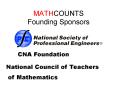 MATHCOUNTS Founding Sponsors PowerPoint PPT Presentation