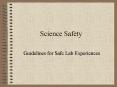 Science Safety PowerPoint PPT Presentation