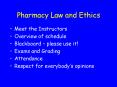 Pharmacy Law and Ethics PowerPoint PPT Presentation