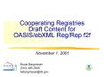 Cooperating Registries Draft Content for OASIS/ebXML Reg/Rep f2f PowerPoint PPT Presentation