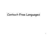 Context-Free Languages