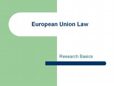 European Union Law