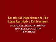 Emotional Disturbance