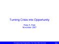 Turning Crisis into Opportunity Peter A' Petri November 2007 PowerPoint PPT Presentation