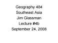 Geography 484 PowerPoint PPT Presentation