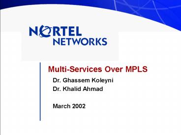 Multi-Services Over MPLS