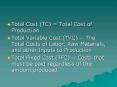 Total Cost TC Total Cost of Production PowerPoint PPT Presentation