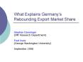 What Explains Germanys Rebounding Export Market Share PowerPoint PPT Presentation